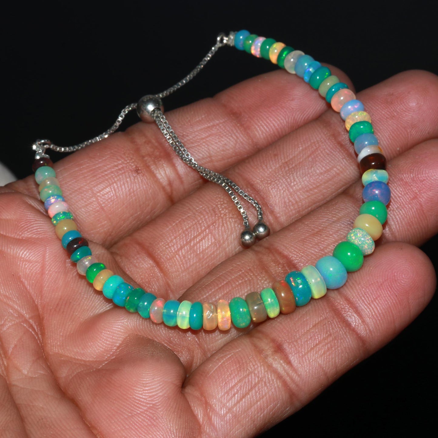 Multi Fire Ethiopian Opal Beads Bracelets