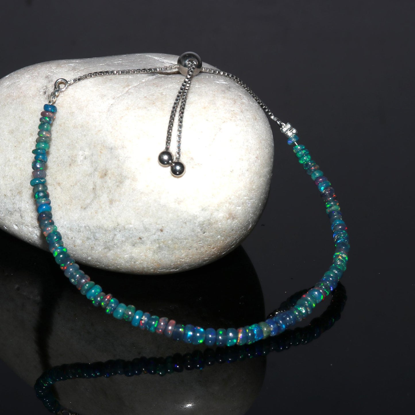 Natural Black Opal Bracelet
