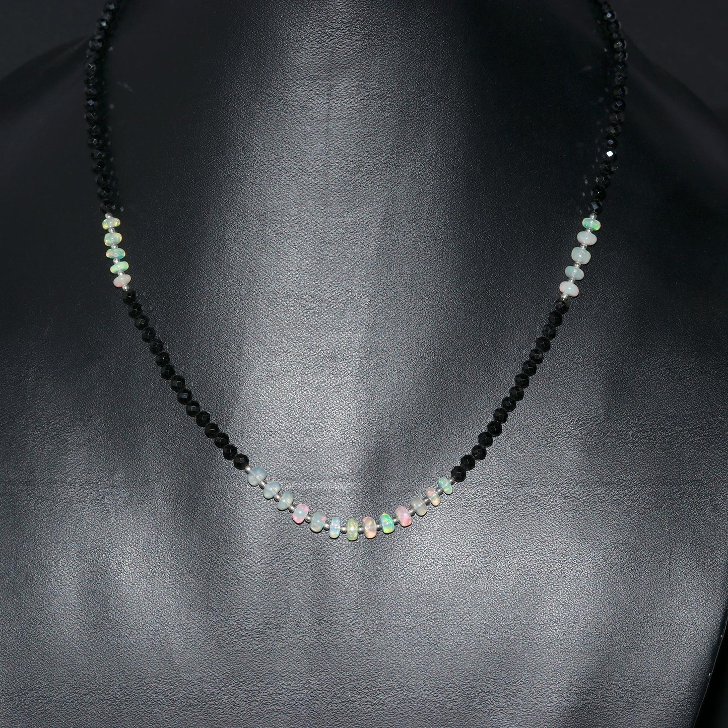 Ethiopian Opal Spinel Black Necklace