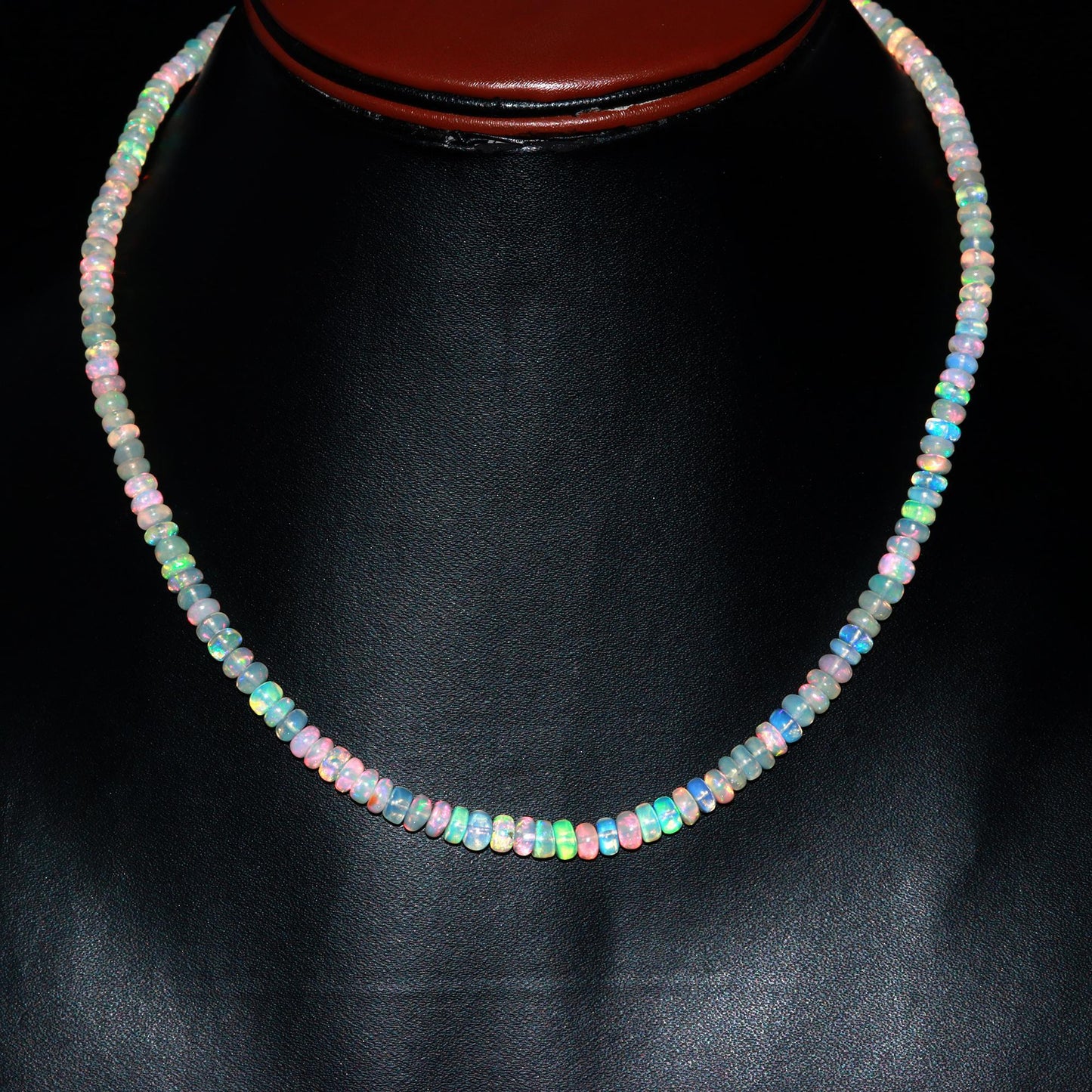 Natural Ethiopian Opal Gemstones Beads Necklace