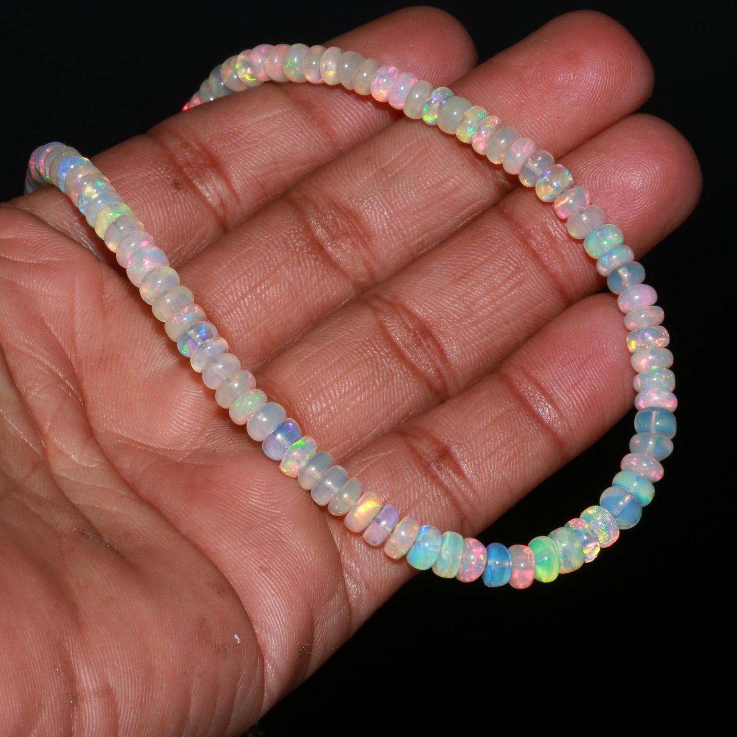 Natural Ethiopian Opal Gemstones Beads Necklace
