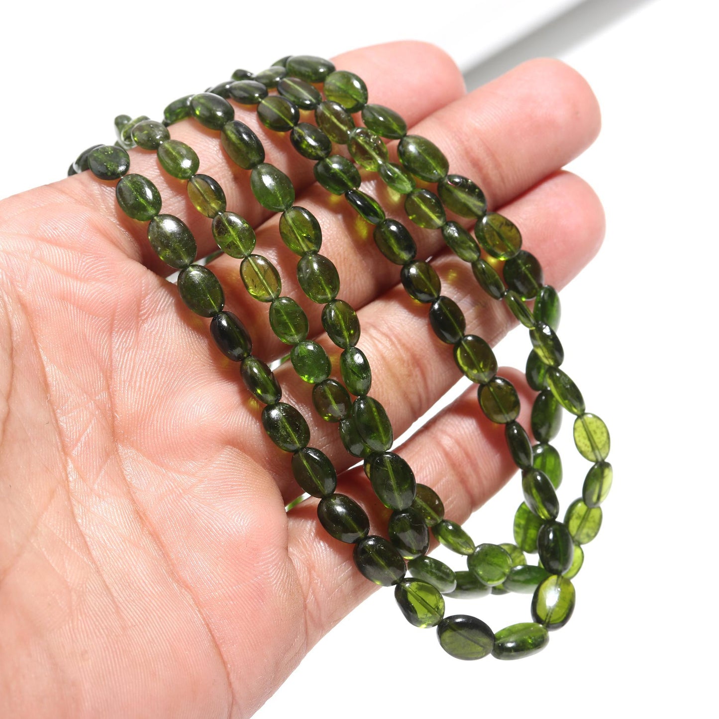 Natural gem Peridot Oval Smooth Beads