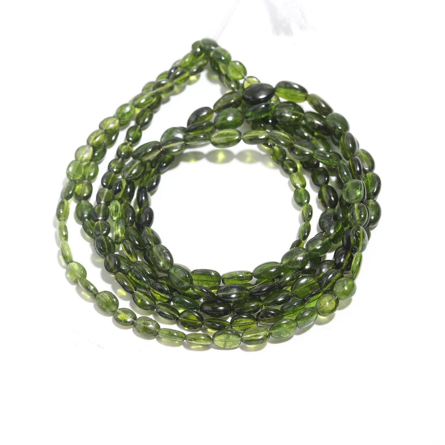 Natural gem Peridot Oval Smooth Beads