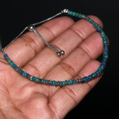 Natural Black Opal Bracelet