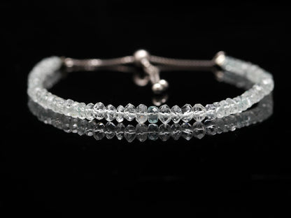 Natural Himalayan Beryl Bracelet Faceted Beads Roundel Bracelet