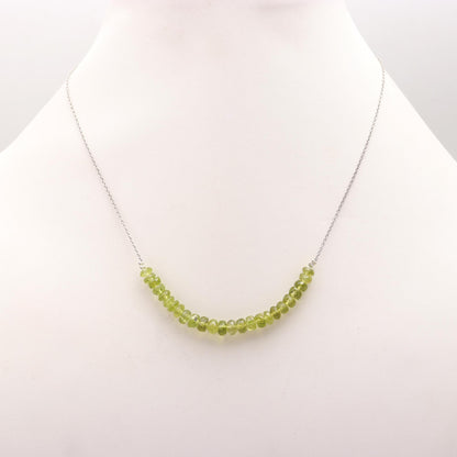 Peridot Bar Necklace Peridot Necklace August Birthstone