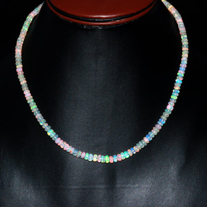 Natural Ethiopian Opal Gemstones Beads Necklace