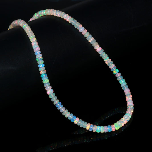 Natural Ethiopian Opal Gemstones Beads Necklace