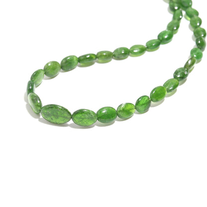 Natural Quartz Beads Oval Olive Green