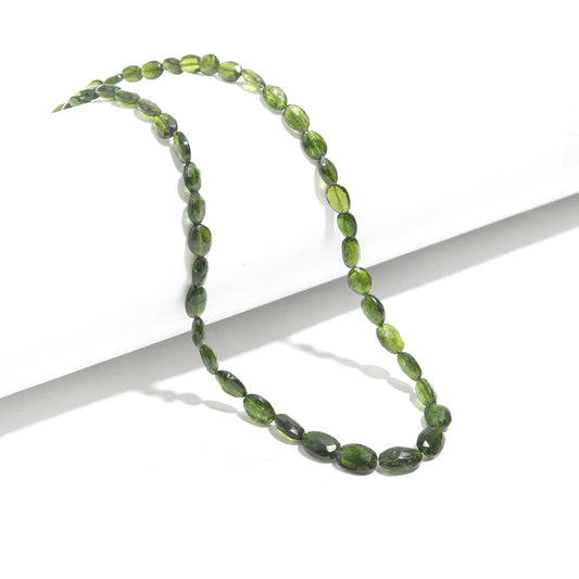 Natural Green Diopside Strand Oval Nugget Beads